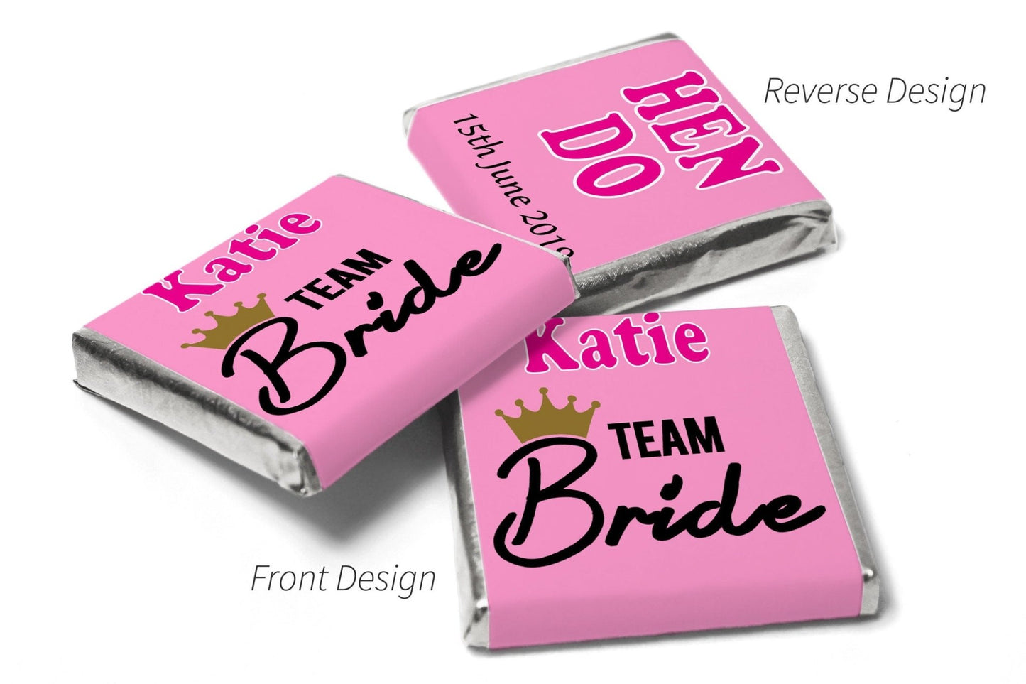 Hen Do Chocolates - Personalised Favours - Neapolitan Chocolates - V5 - Personalise4uLtd