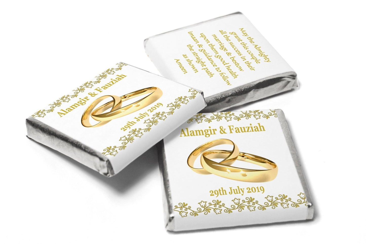 Wedding Chocolates - Personalised Wedding Favours - Neapolitan Chocolates - Indian / Asian Weddings - V0 - Personalise4uLtd