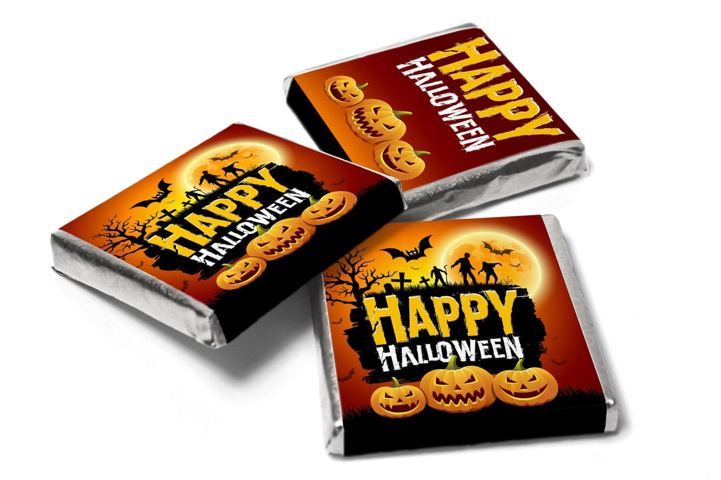 Halloween Chocolates - Personalised Favours - Neapolitan Chocolates - V1 - Personalise4uLtd