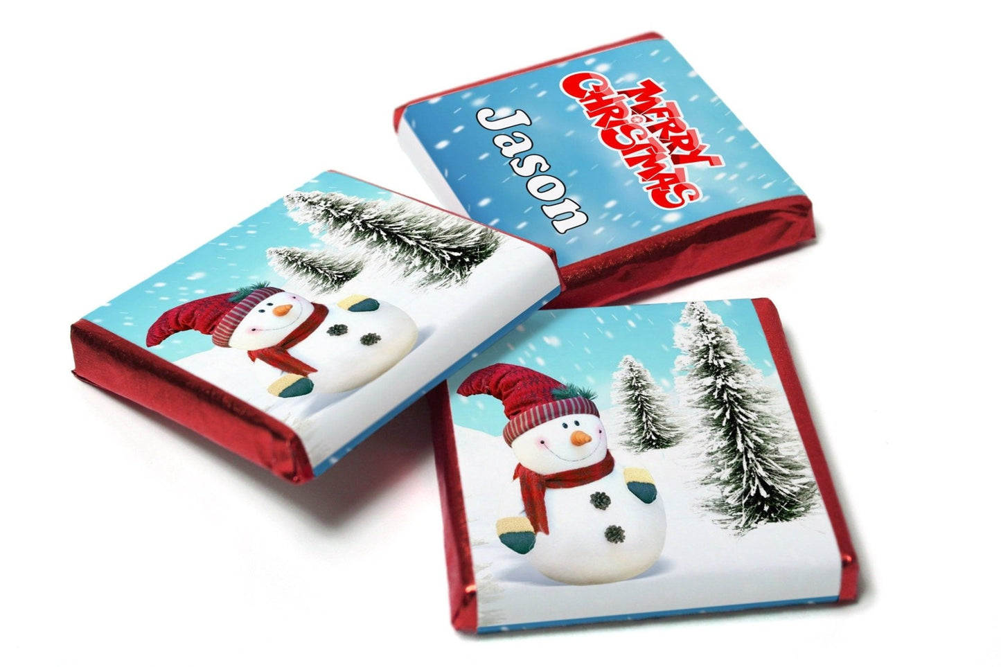 Christmas Chocolates - Personalised Favours - Neapolitan Chocolates - V2 - Personalise4uLtd