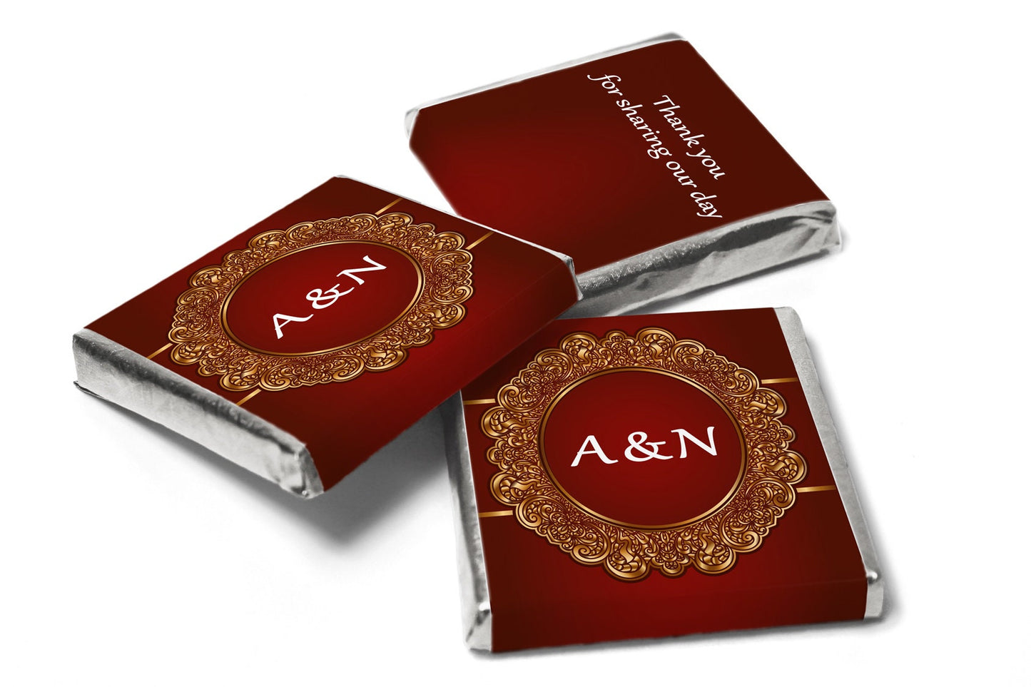 Emblem Wedding Chocolates - Personalised Wedding Favours - Neapolitan Chocolates - V1