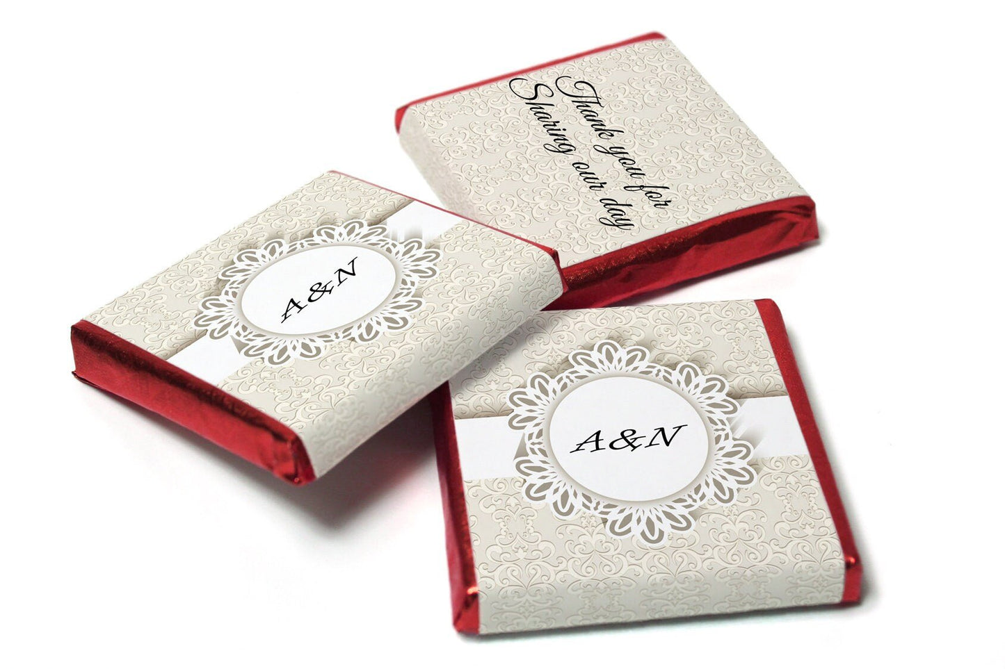 Emplem Wedding Chocolates - Personalised Wedding Favours - Neapolitan Chocolates - V3 - Personalise4uLtd