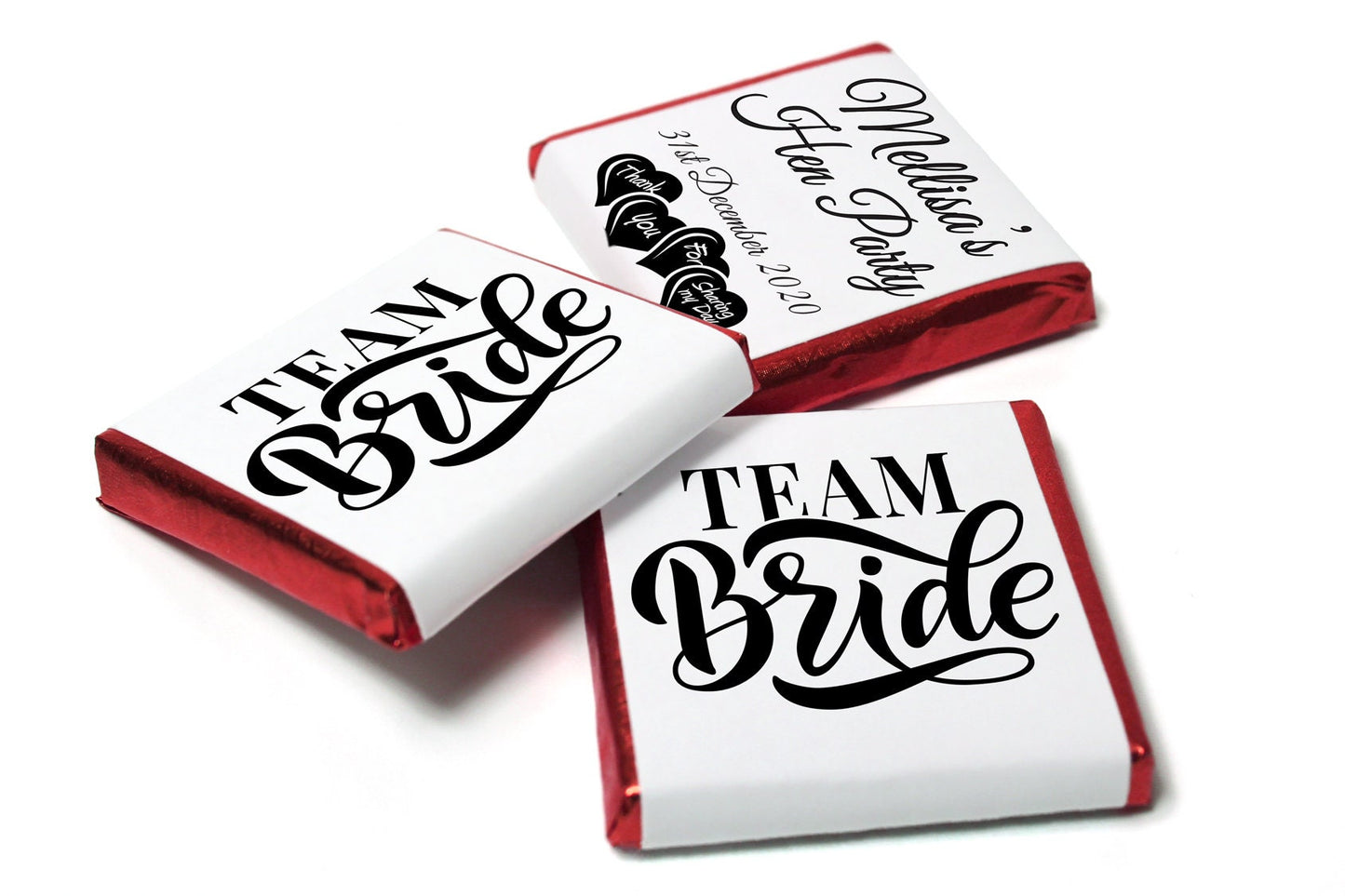 Hen Party Chocolates - Personalised Favours - Neapolitan Chocolates - V2