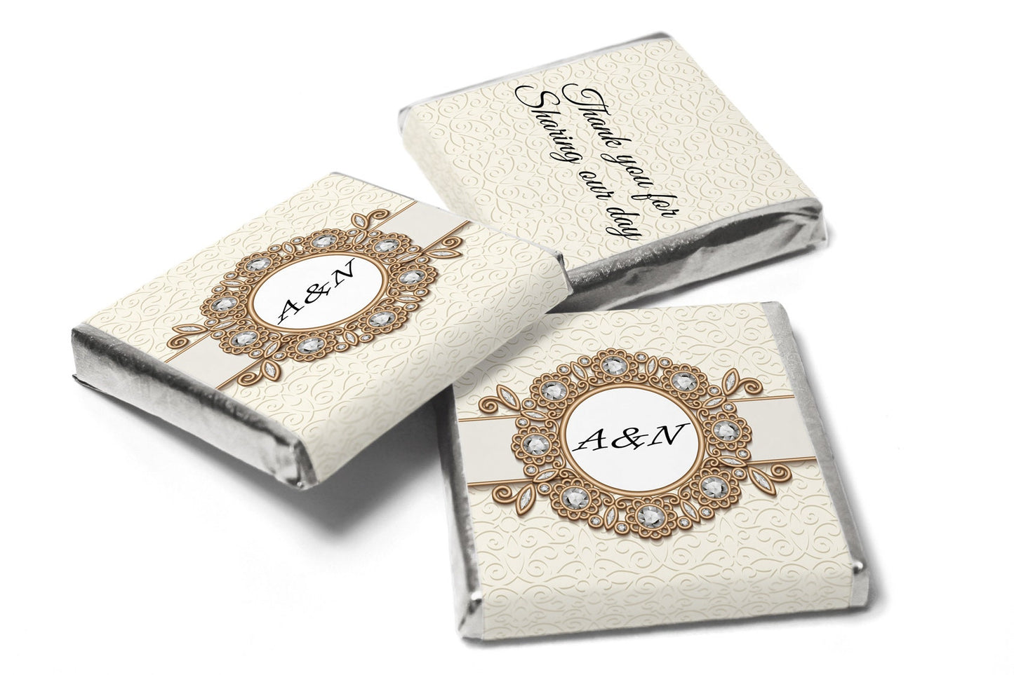 Emblem Wedding Chocolates - Personalised Wedding Favours - Neapolitan Chocolates - V2