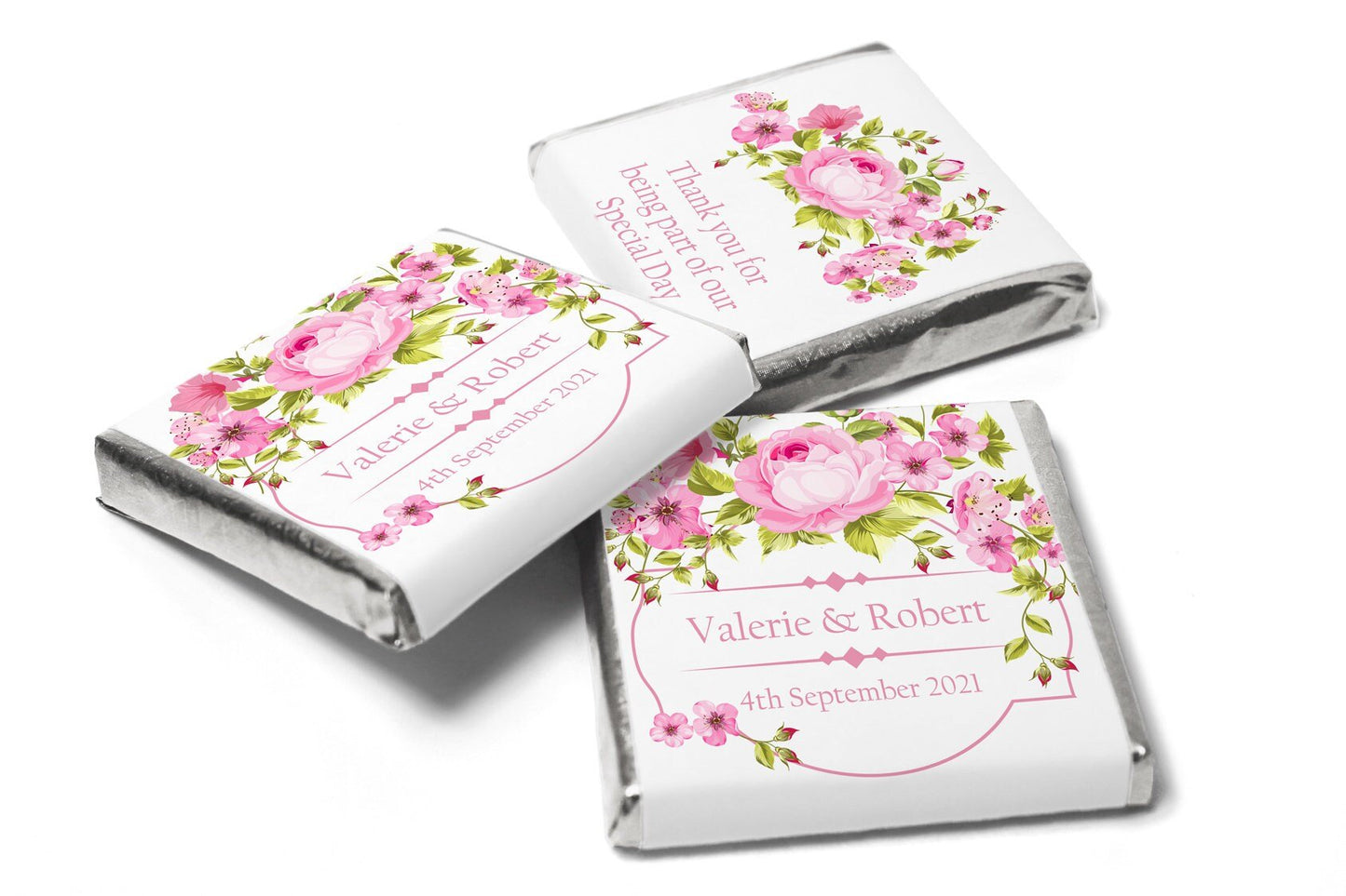 Wedding Chocolates - Wedding Favours - Neapolitan Chocolates V13 - Personalise4uLtd