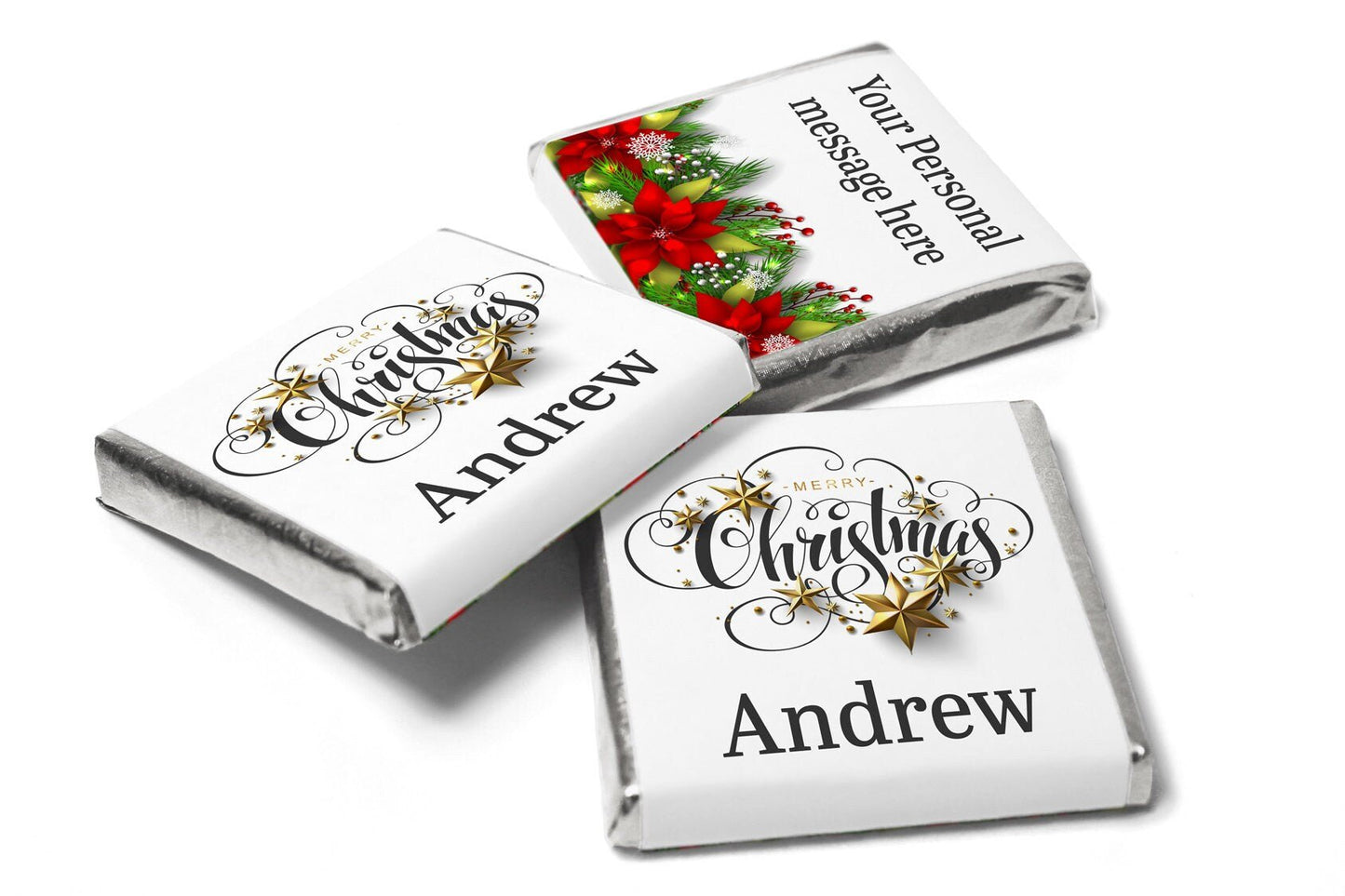 Christmas Chocolates - Personalised Favours - Neapolitan Chocolates - V9 - Personalise4uLtd