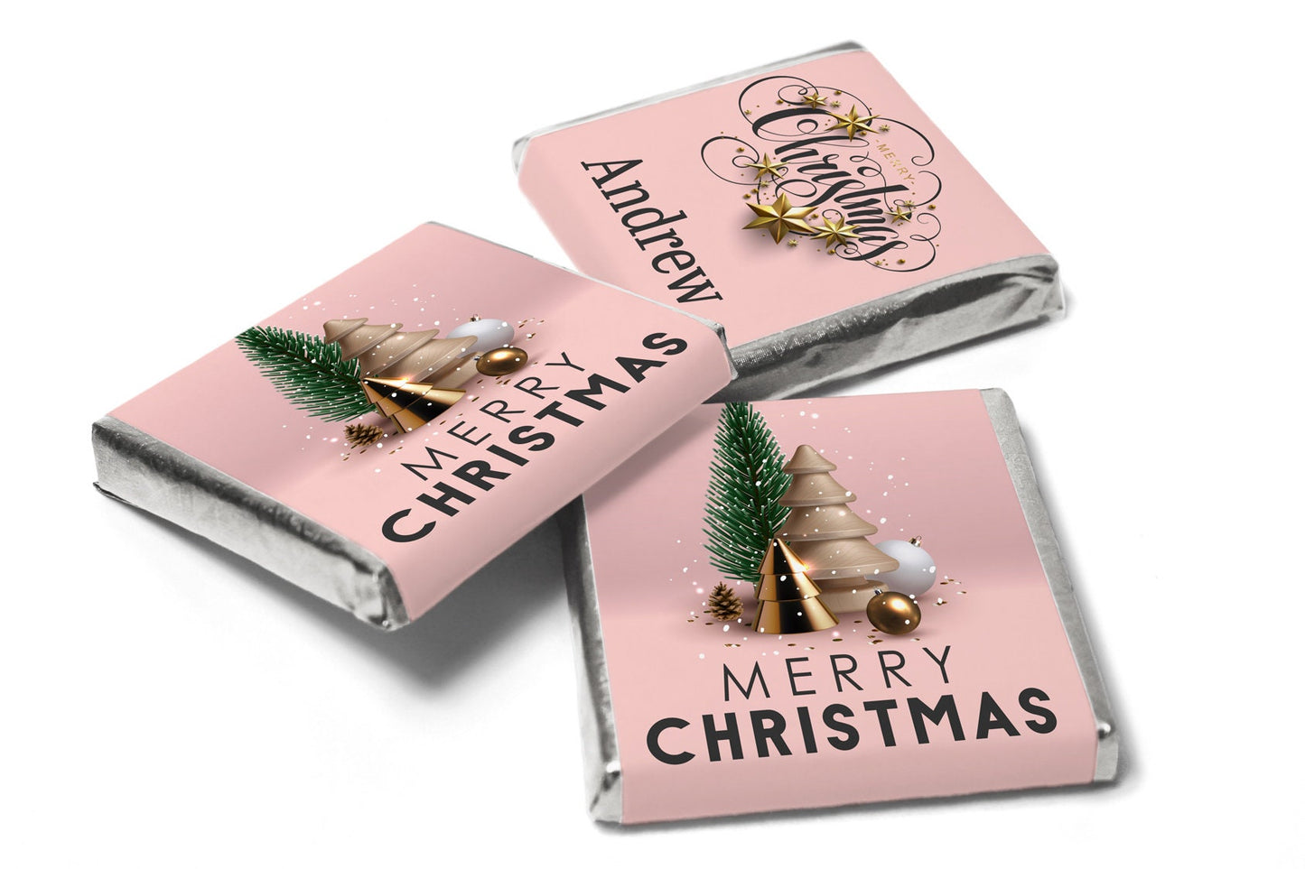Christmas Chocolates - Personalised Favours - Neapolitan Chocolates - V10