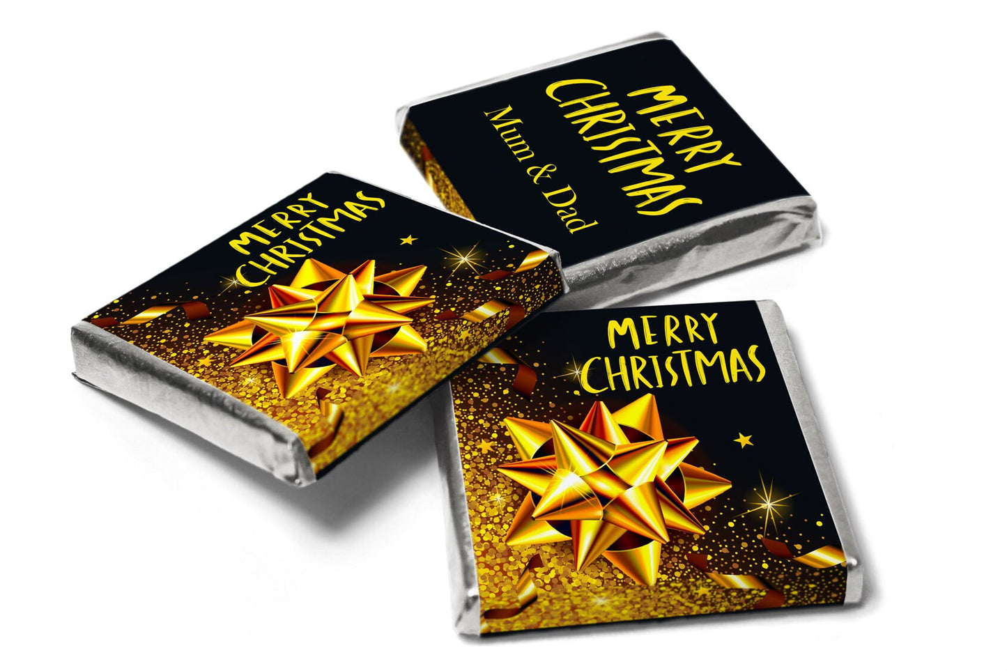 Christmas Chocolates - Personalised Favours - Neapolitan Chocolates - V11