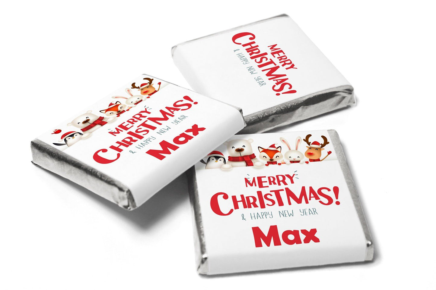 Christmas Chocolates - Personalised Favours - Neapolitan Chocolates - V12 - Personalise4uLtd