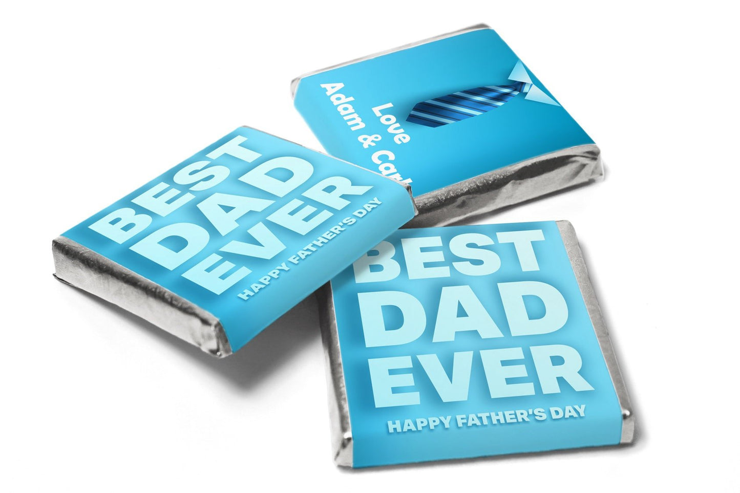 Fathers Day / Best Dad Chocolates - Personalised Favours - Neapolitan Chocolates - V0 - Personalise4uLtd