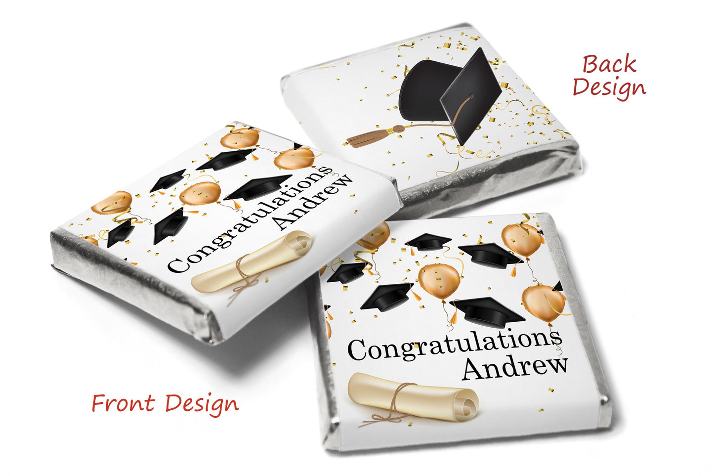 Graduation Chocolates - Personalised Favours - Neapolitan Chocolates Graduation Gifts