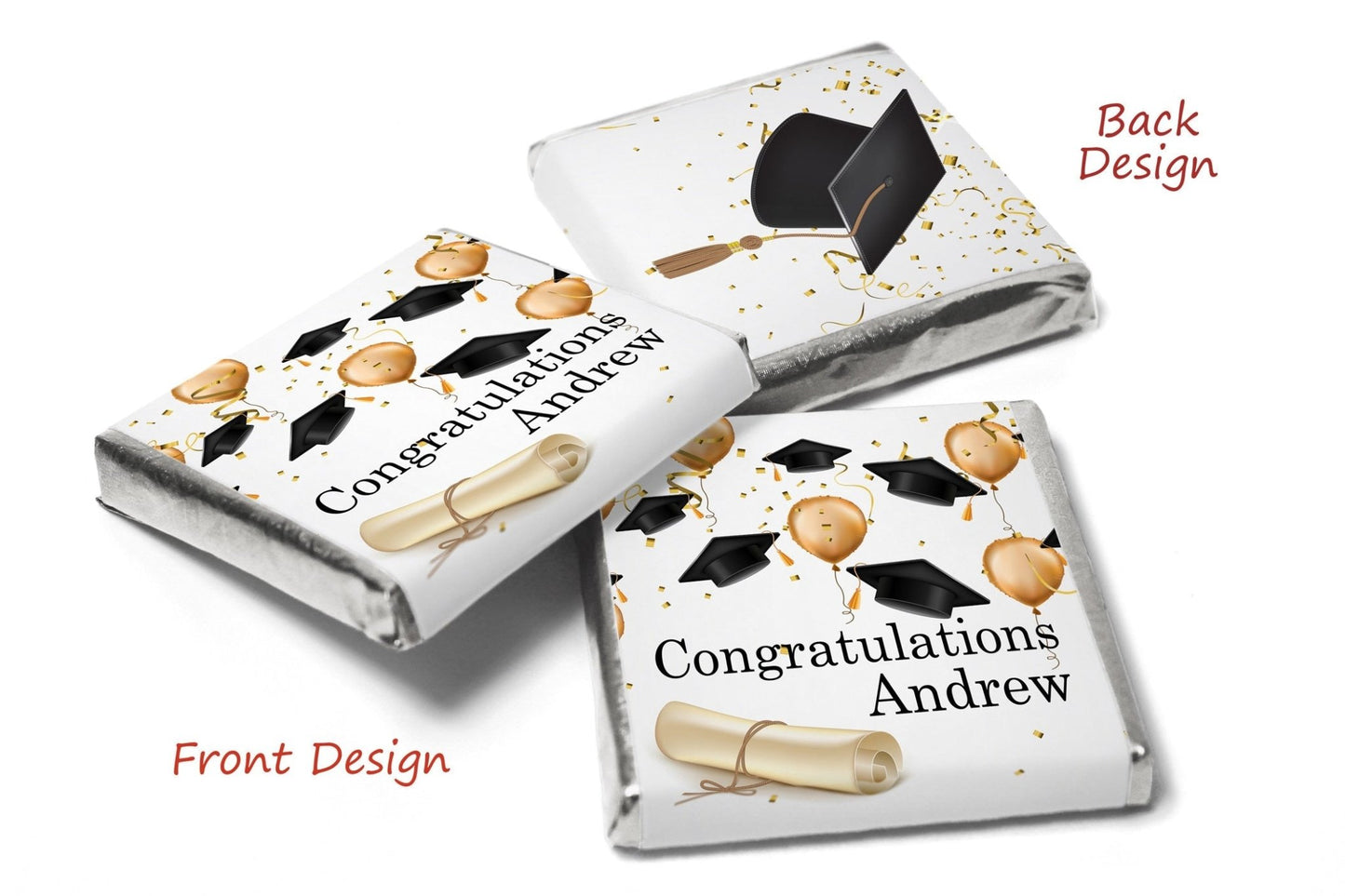 Graduation Chocolates - Personalised Favours - Neapolitan Chocolates Graduation Gifts - Personalise4uLtd