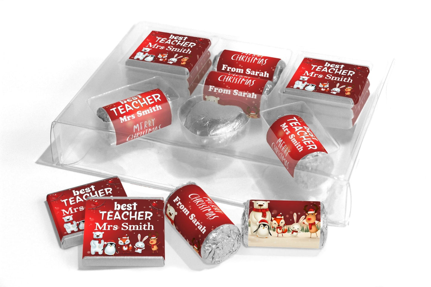 Christmas, Santa, Chocolates, Sweets in Combo Box - Personalised Favours - Best Teacher - Personalise4uLtd