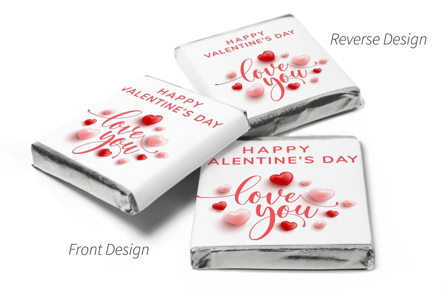 Valentines Day Favours - Neapolitan Chocolates - Valentine V6 - Personalise4uLtd