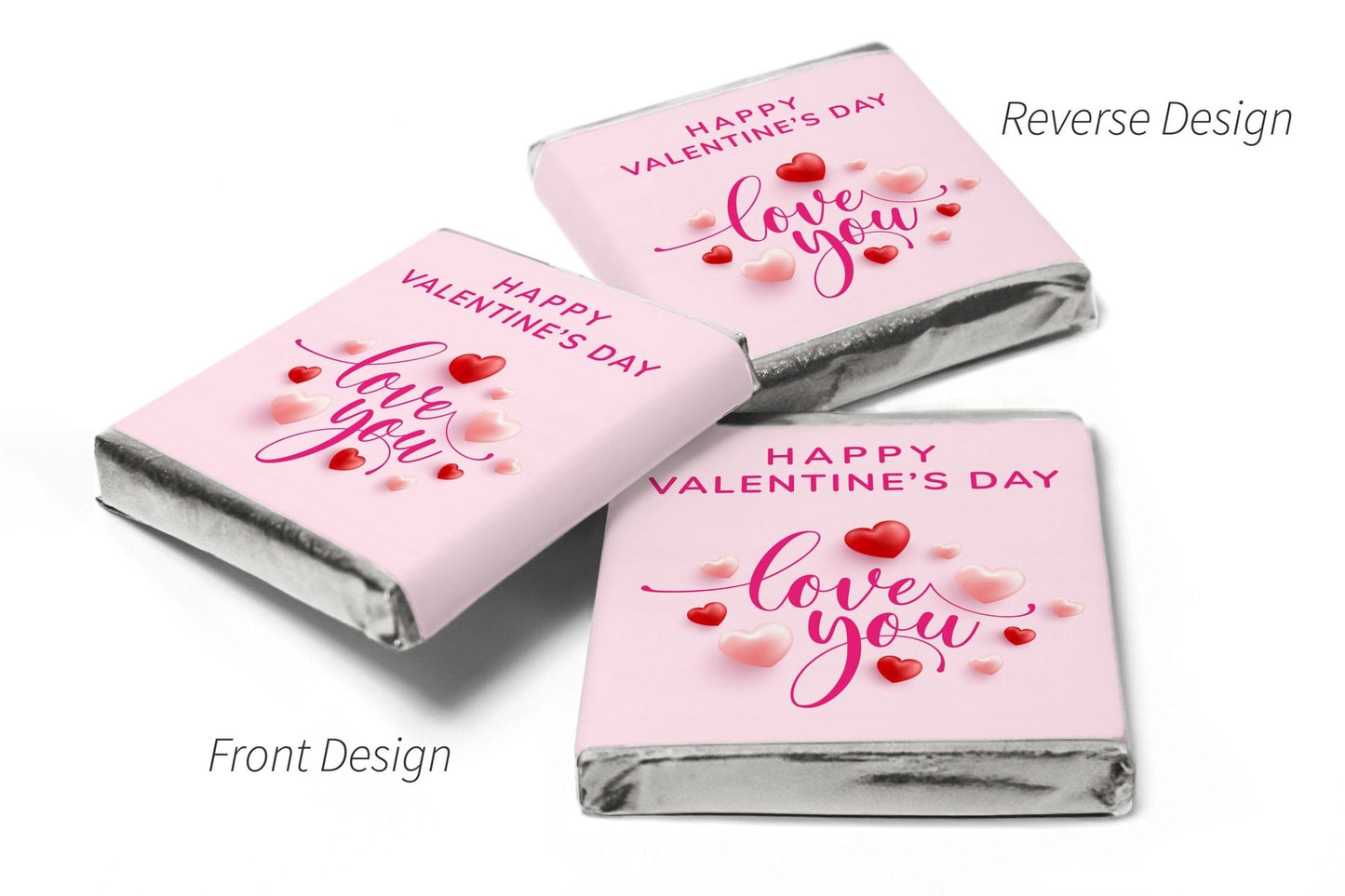 Valentines Day Favours - Neapolitan Chocolates - Valentine V7 - Personalise4uLtd