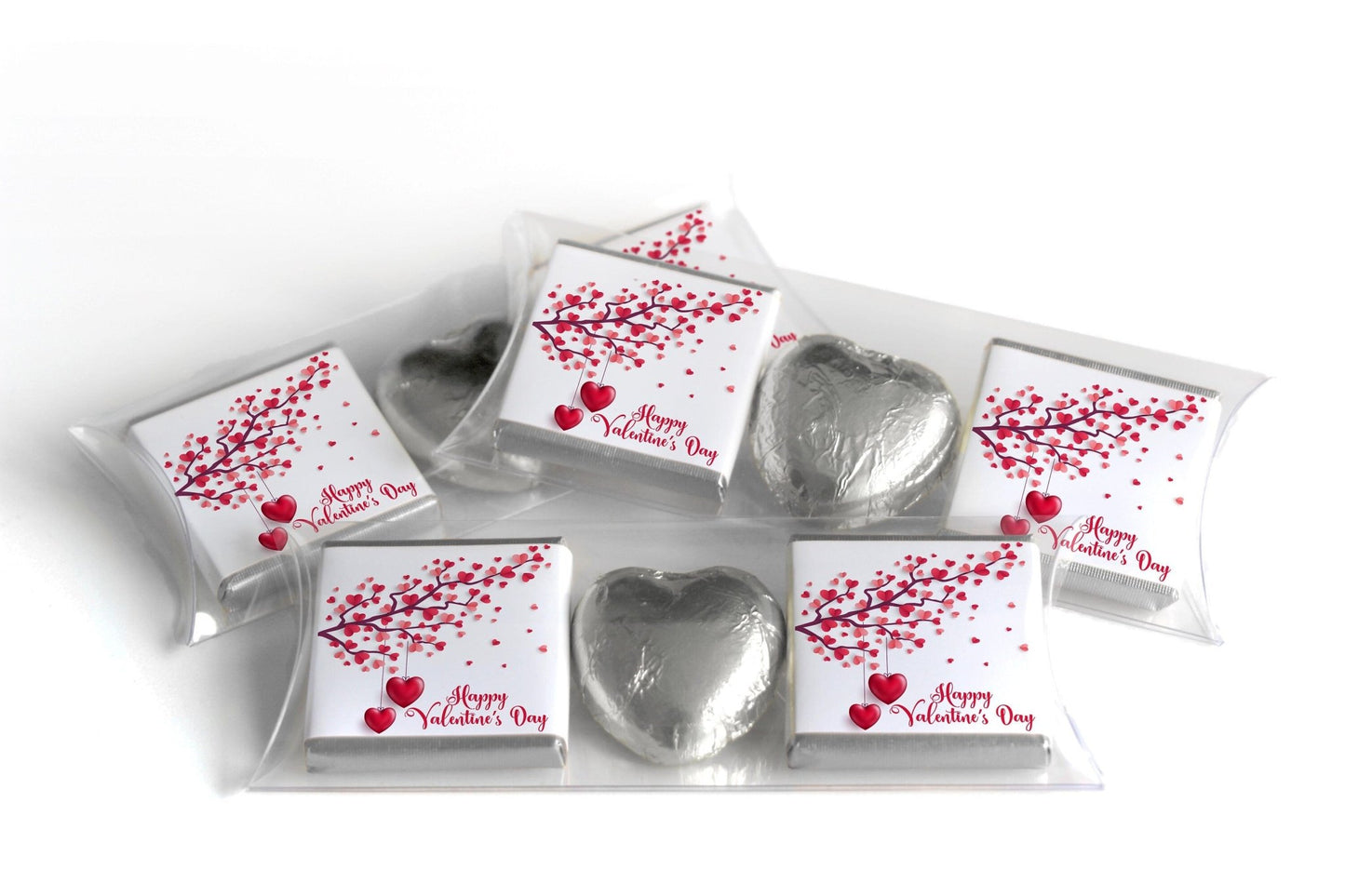 Choc Heart Trio Valentines Day Chocolates - Neapolitan Chocolates - V2 - Personalise4uLtd