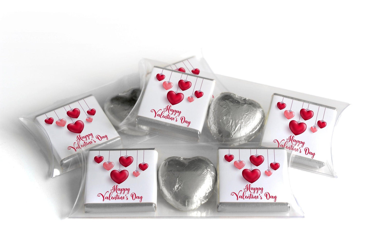 Choc Heart Trio Valentines Day Chocolates - Neapolitan Chocolates - V3 - Personalise4uLtd