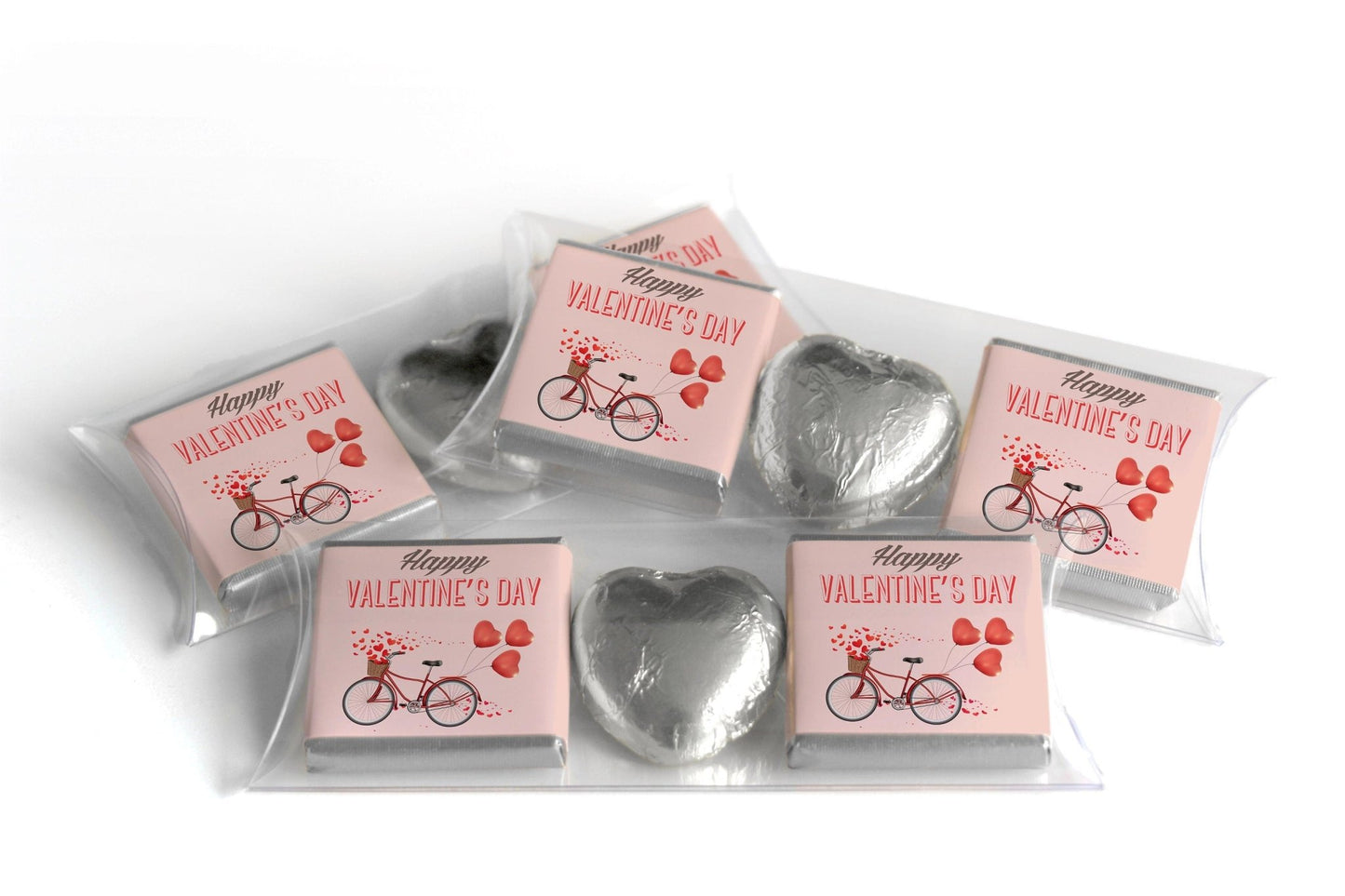 Choc Heart Trio Valentines Day Chocolates - Neapolitan Chocolates - V8 - Personalise4uLtd