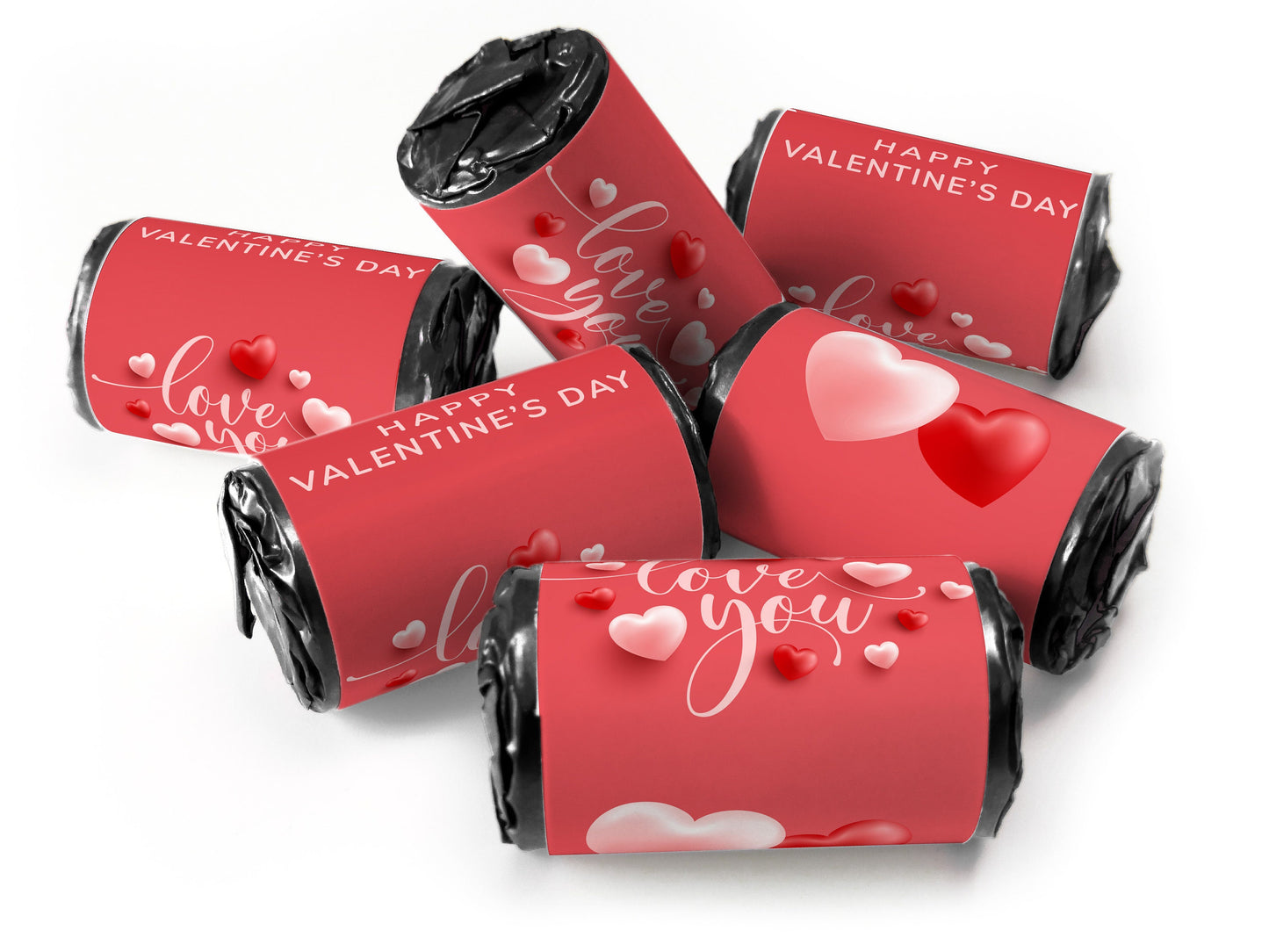 Valentines Day Favours - Love Heart Sweets with Inner Foil choices - Valentine V5