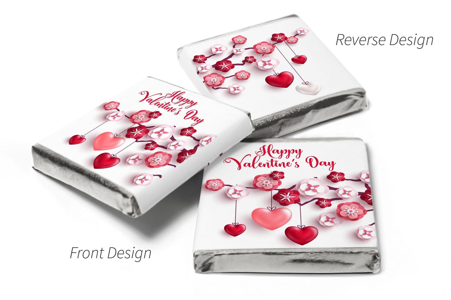 Valentines Day Favours - Neapolitan Chocolates - Valentine V1 - Personalise4uLtd