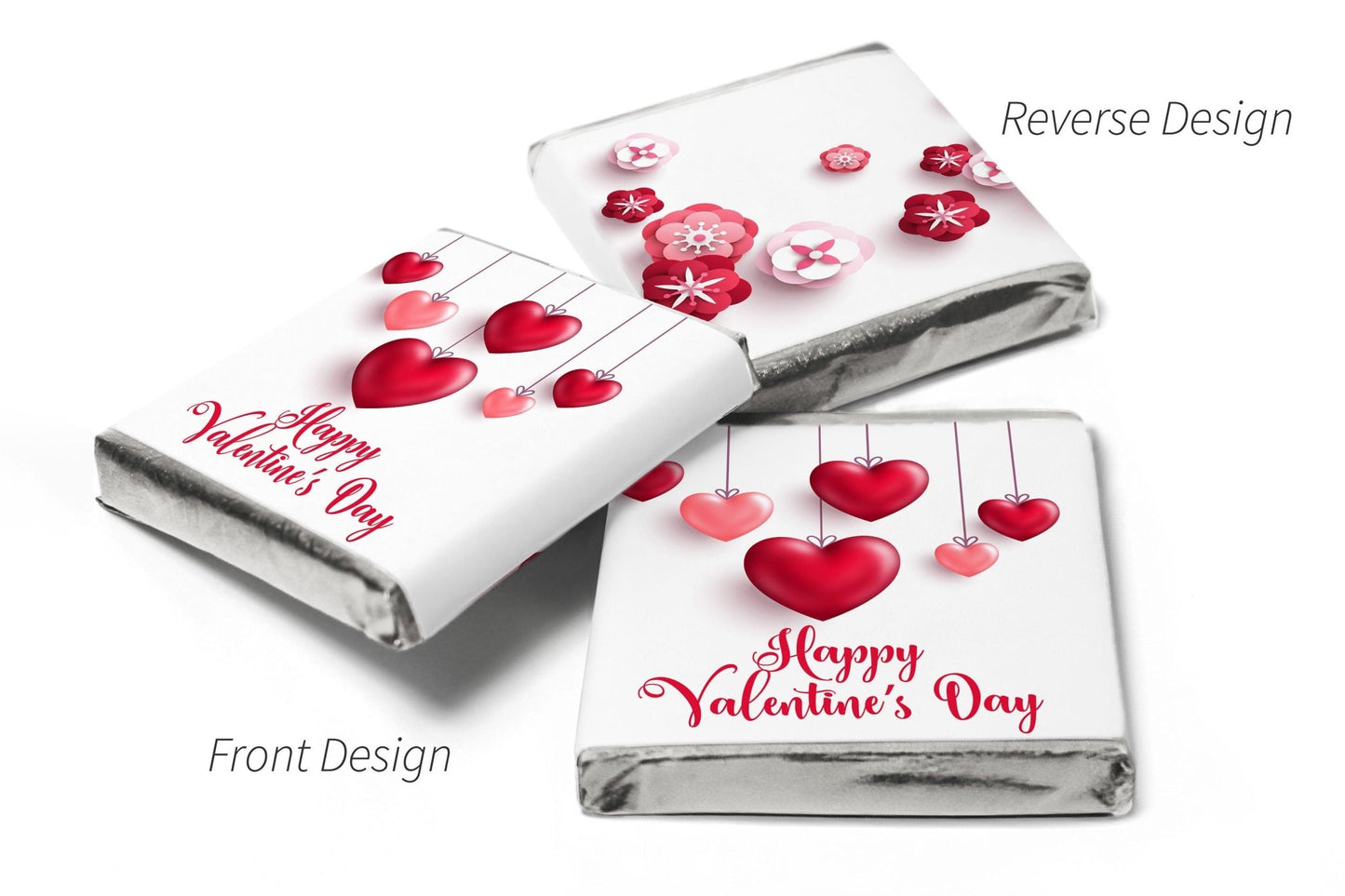 Valentines Day Favours - Neapolitan Chocolates - Valentine V3 - Personalise4uLtd