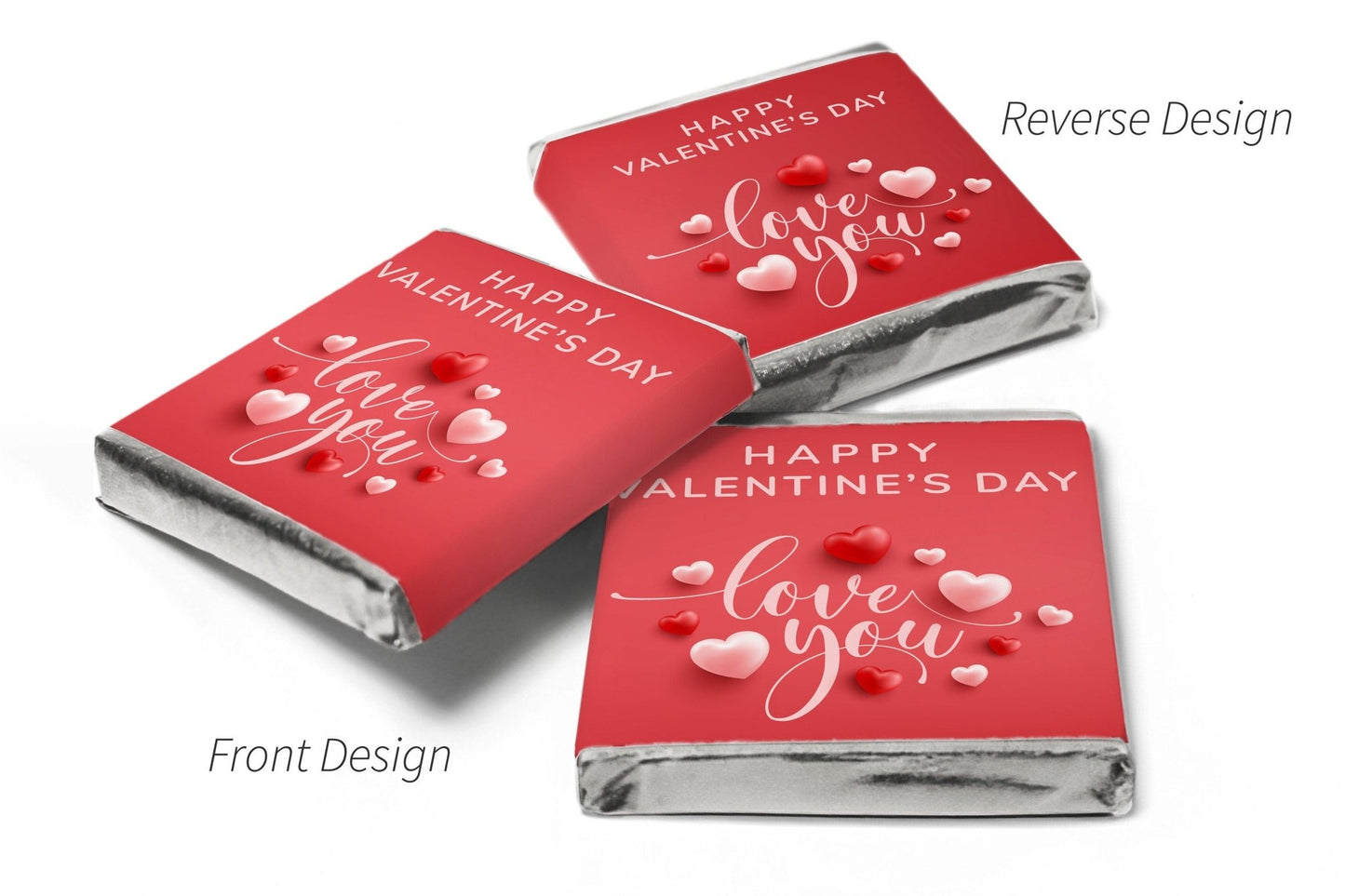Valentines Day Favours - Neapolitan Chocolates - Valentine V5 - Personalise4uLtd