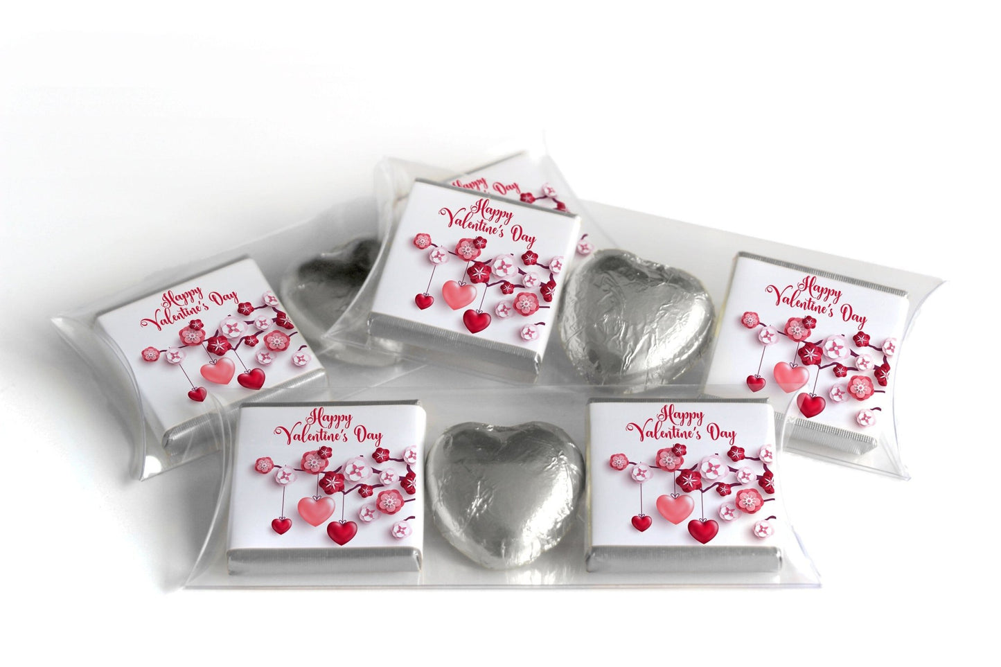 Choc Heart Trio Valentines Day Chocolates - Neapolitan Chocolates - V1 - Personalise4uLtd