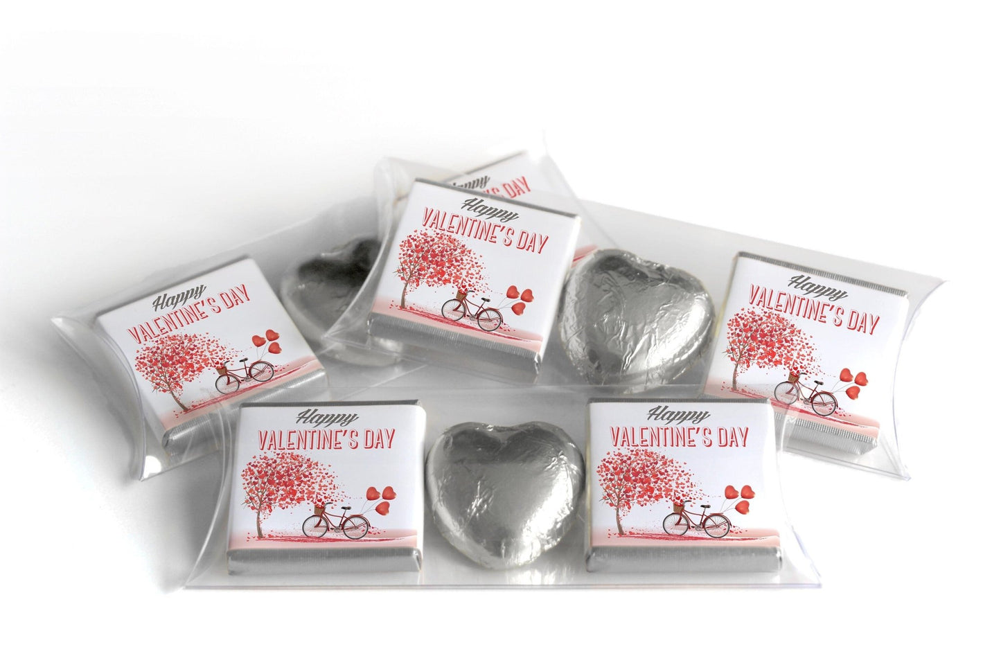Choc Heart Trio Valentines Day Chocolates - Neapolitan Chocolates - V4 - Personalise4uLtd
