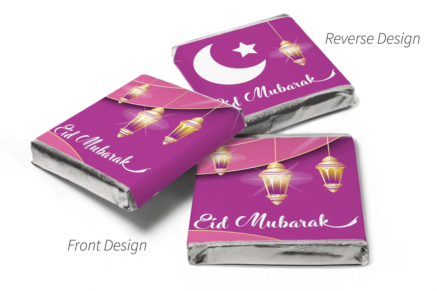 EID Mubarak Chocolates - Favours - Neapolitan Chocolates - V6 - Personalise4uLtd