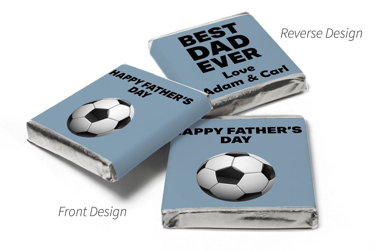 Fathers Day / Best Dad Chocolates - Personalised Favours - Neapolitan Chocolates - V4 - Personalise4uLtd