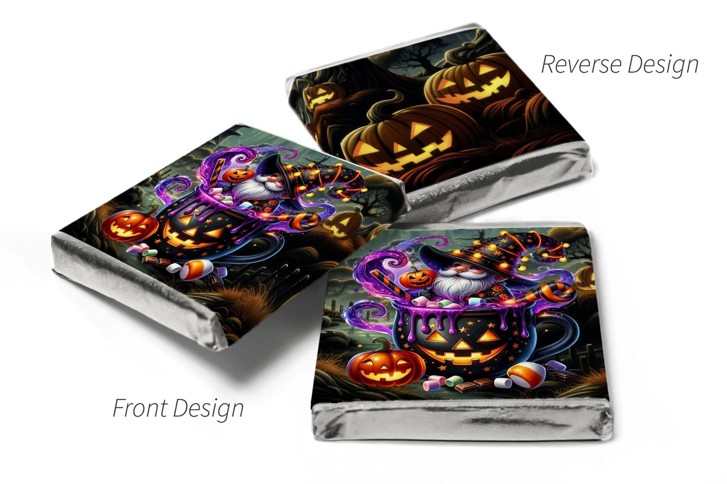 Halloween Gonk Chocolates - Personalised Favours - Neapolitan Chocolates - V7 - Personalise4uLtd