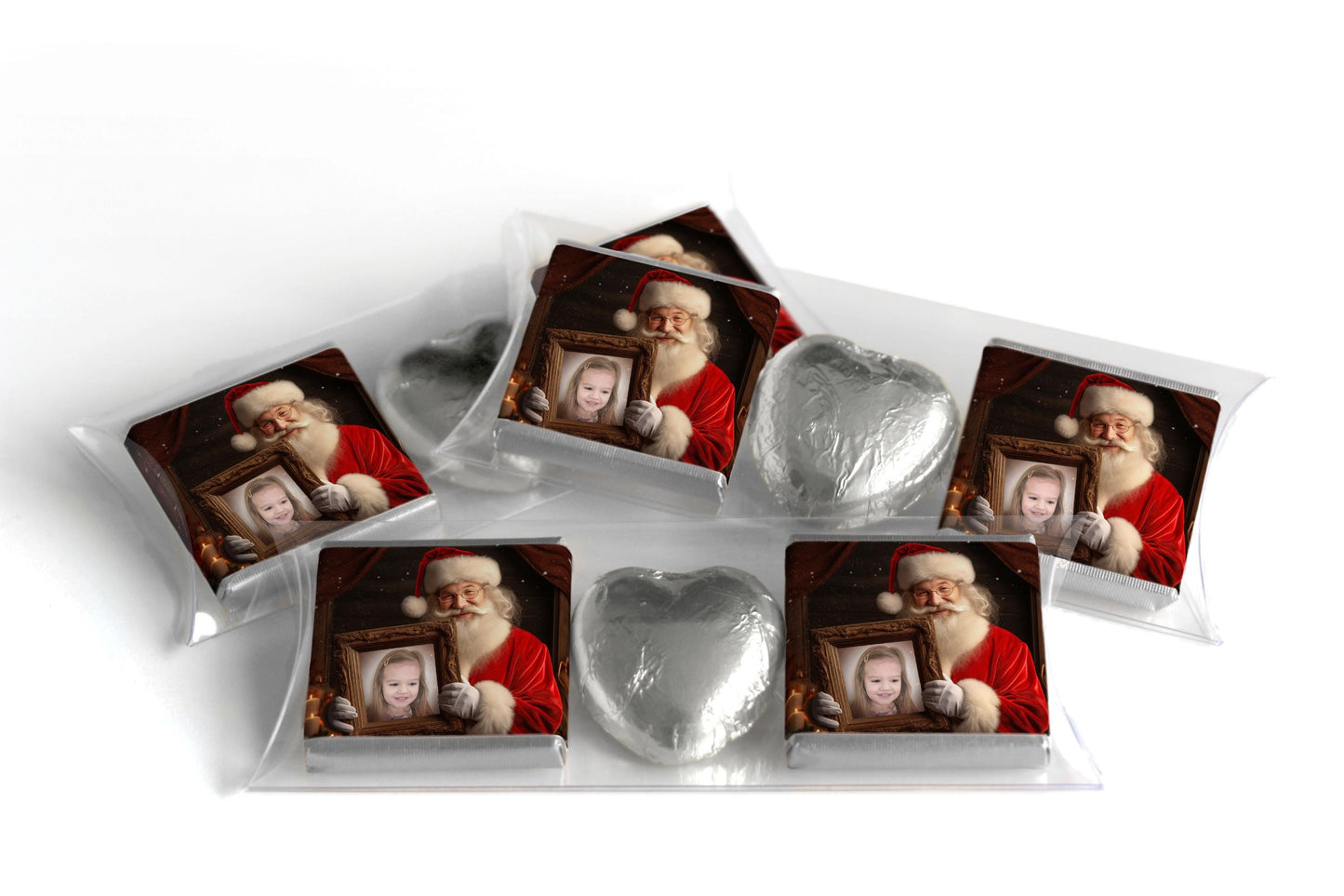 Christmas Chocolate Trio - Neapolitan Chocolates & Chocolate Heart - Your Image V15