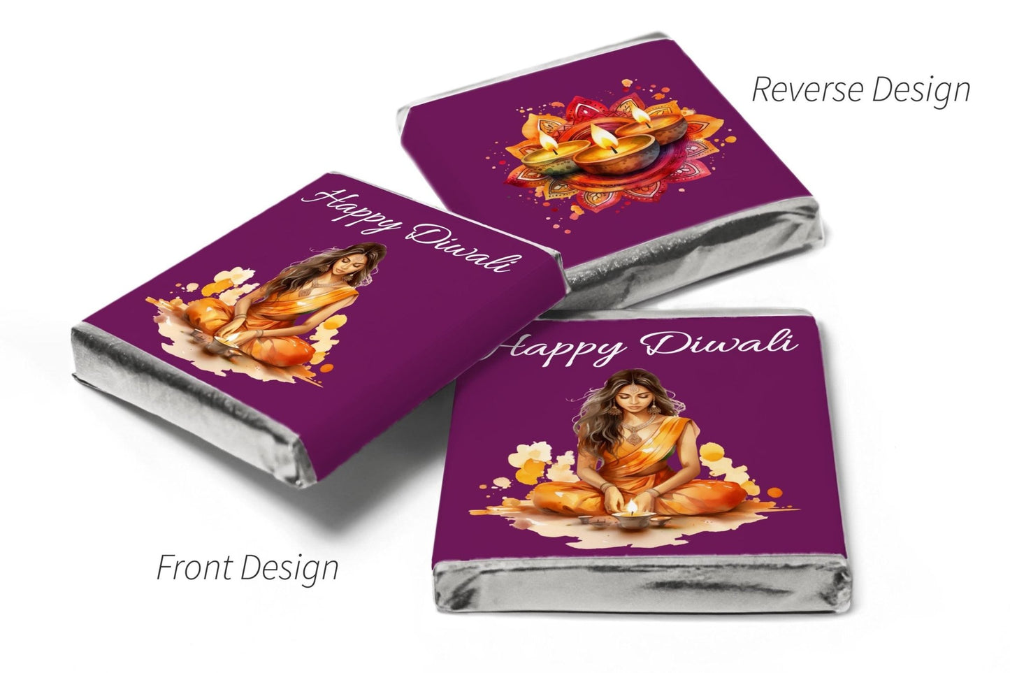 Diwali Chocolates - Favours - Neapolitan Chocolates - V2 - Personalise4uLtd