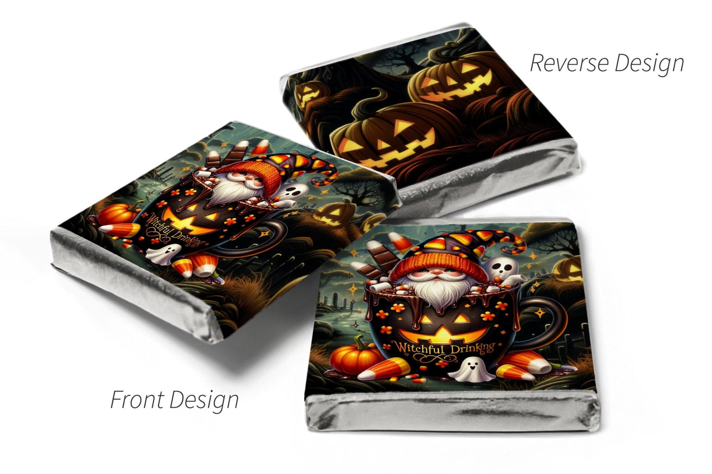 Halloween Gonk Chocolates - Personalised Favours - Neapolitan Chocolates - V4 - Personalise4uLtd