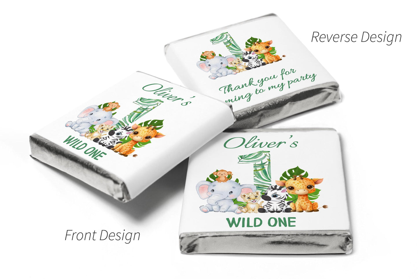 Birthday Gifts - Personalised Favours - Neapolitan Chocolates - Wild One - V1