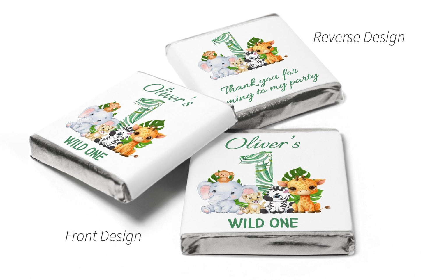 Birthday Gifts - Personalised Favours - Neapolitan Chocolates - Wild One - V1 - Personalise4uLtd