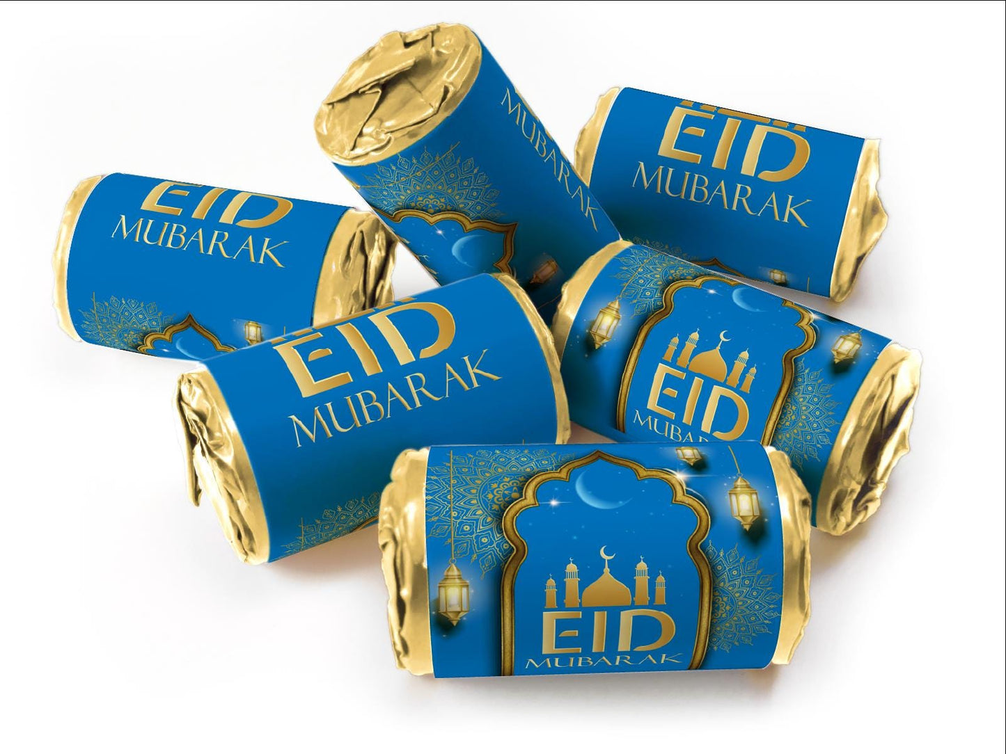 EID Sweets - EID Gifts - Favors - Love Heart Sweets with Inner Foil choices - Blue V3