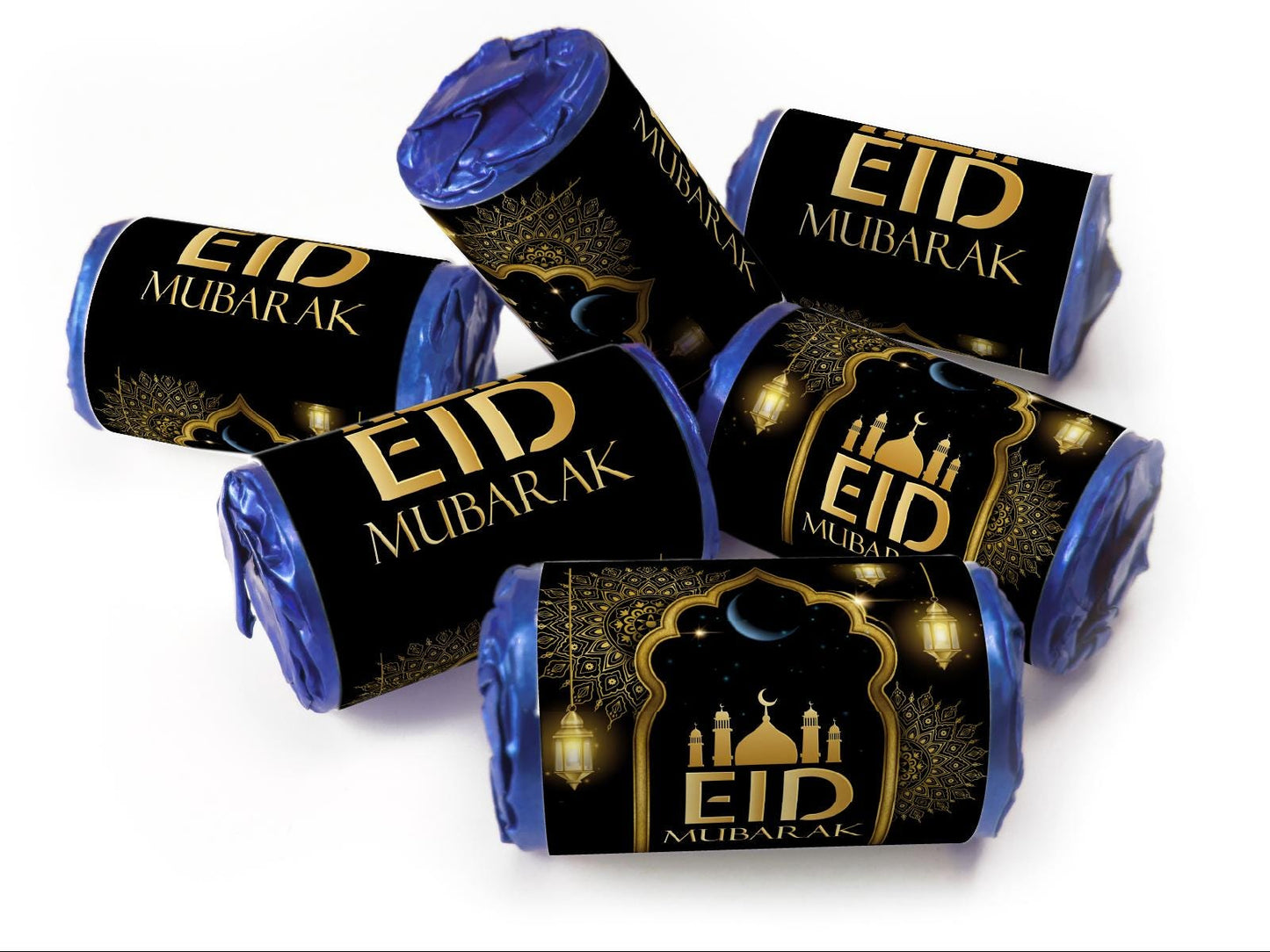 EID Sweets - EID Gifts - Favors - Love Heart Sweets with Inner Foil choices - Black V3