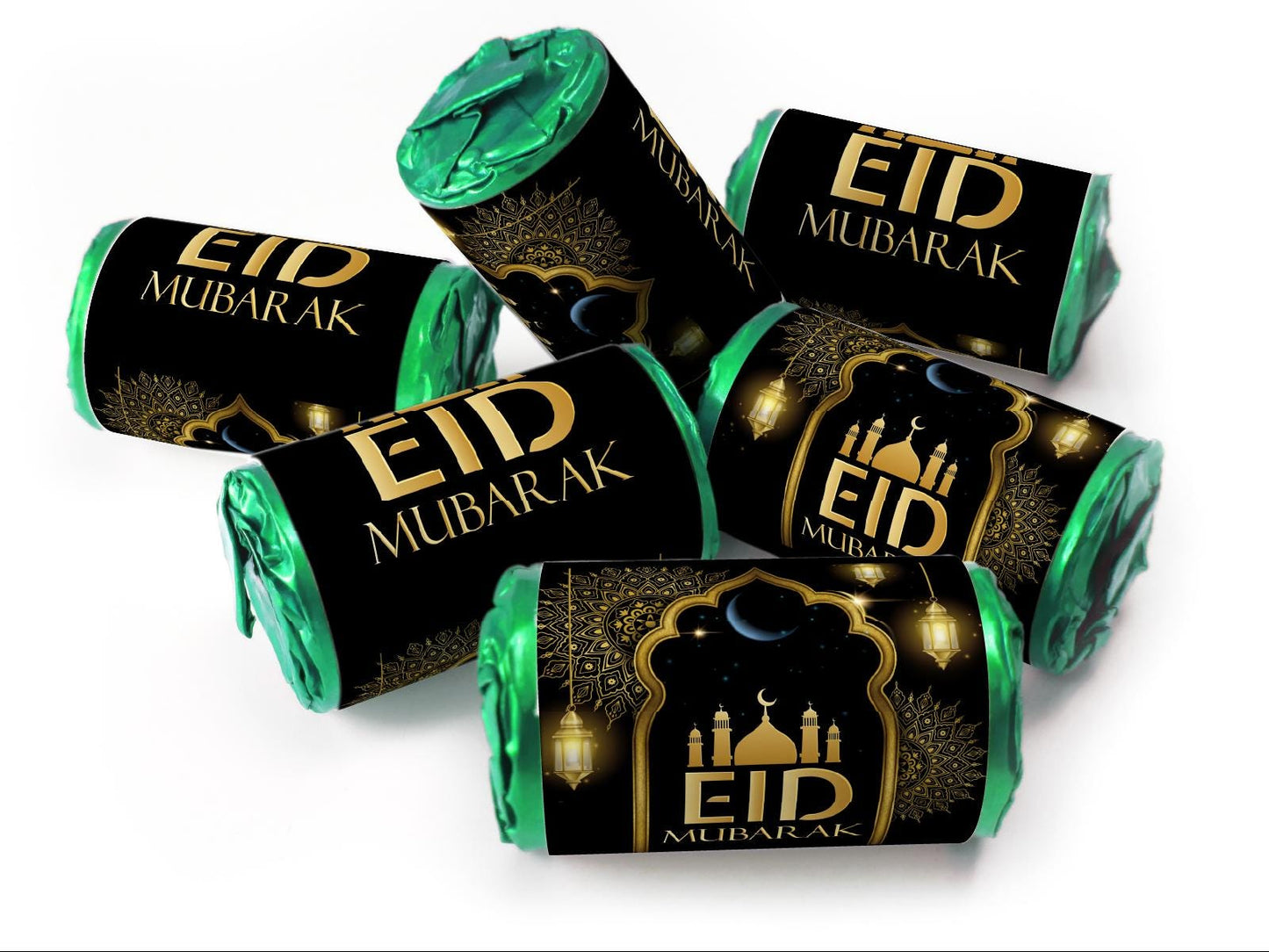 EID Sweets - EID Gifts - Favors - Love Heart Sweets with Inner Foil choices - Black V3