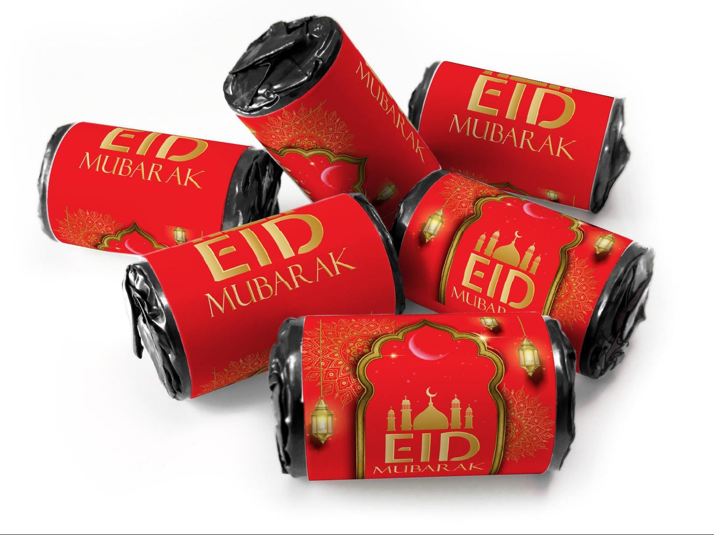 EID Sweets - EID Gifts - Favors - Love Heart Sweets with Inner Foil choices - Red V3