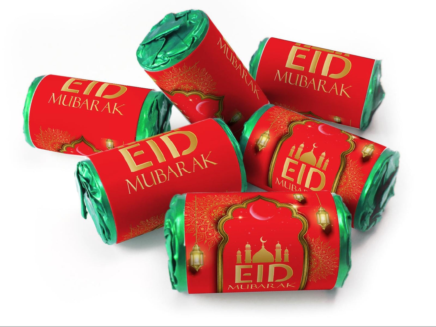 EID Sweets - EID Gifts - Favors - Love Heart Sweets with Inner Foil choices - Red V3