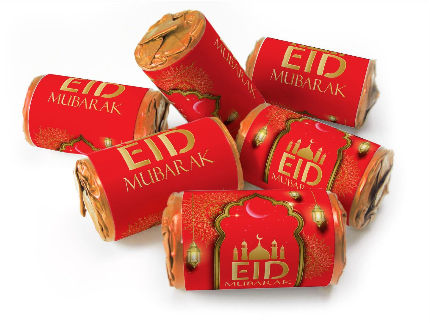 EID Sweets - EID Gifts - Favors - Love Heart Sweets with Inner Foil choices - Red V3