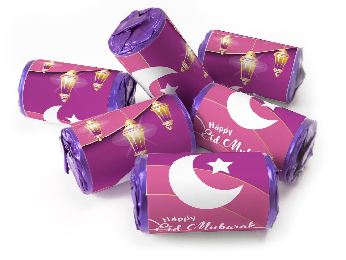 EID Mubarak Sweets - Favours - Love Heart Sweets with Inner Foil choices - V6