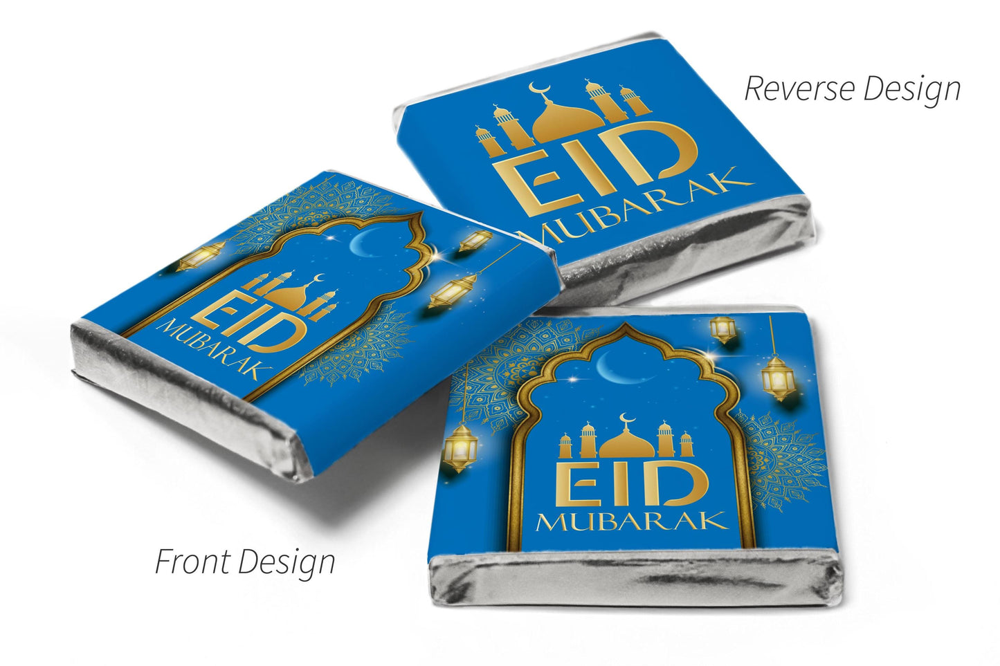 EID Mubarak Chocolates - Favours - Neapolitan Chocolates - V3 - Blue