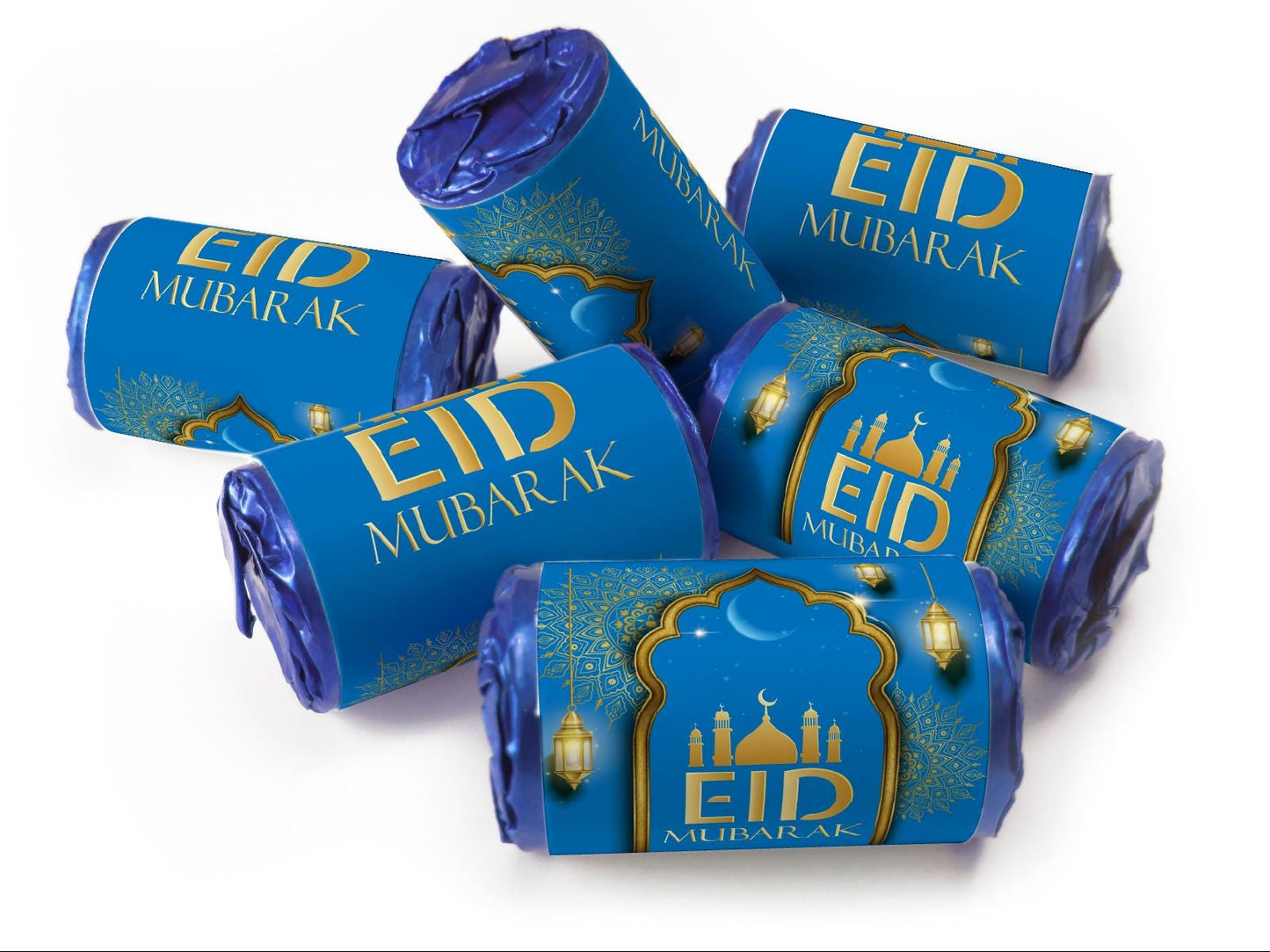 EID Sweets - EID Gifts - Favors - Love Heart Sweets with Inner Foil choices - Blue V3