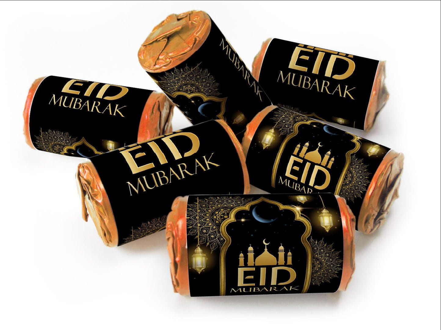 EID Sweets - EID Gifts - Favors - Love Heart Sweets with Inner Foil choices - Black V3