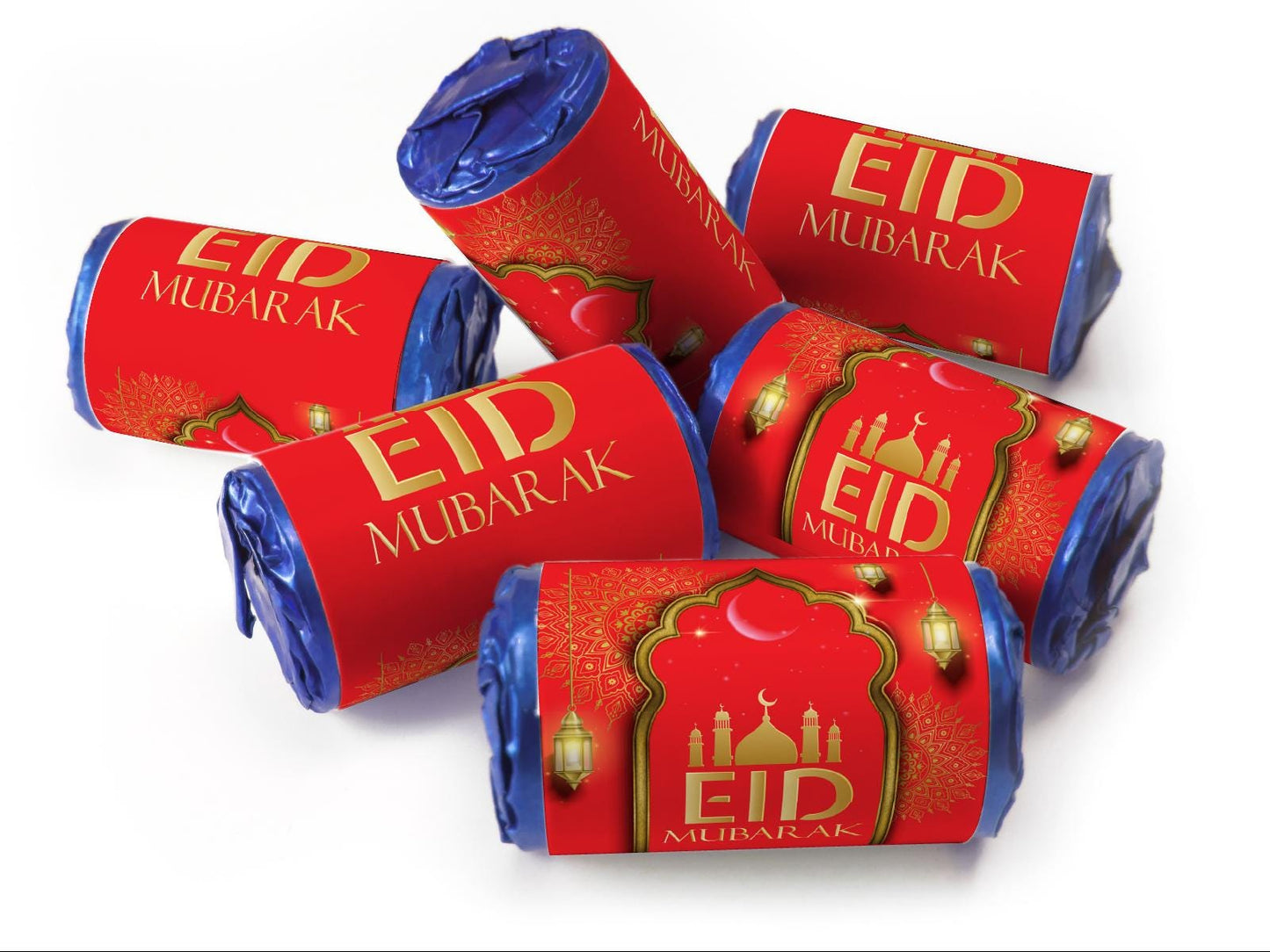 EID Sweets - EID Gifts - Favors - Love Heart Sweets with Inner Foil choices - Red V3