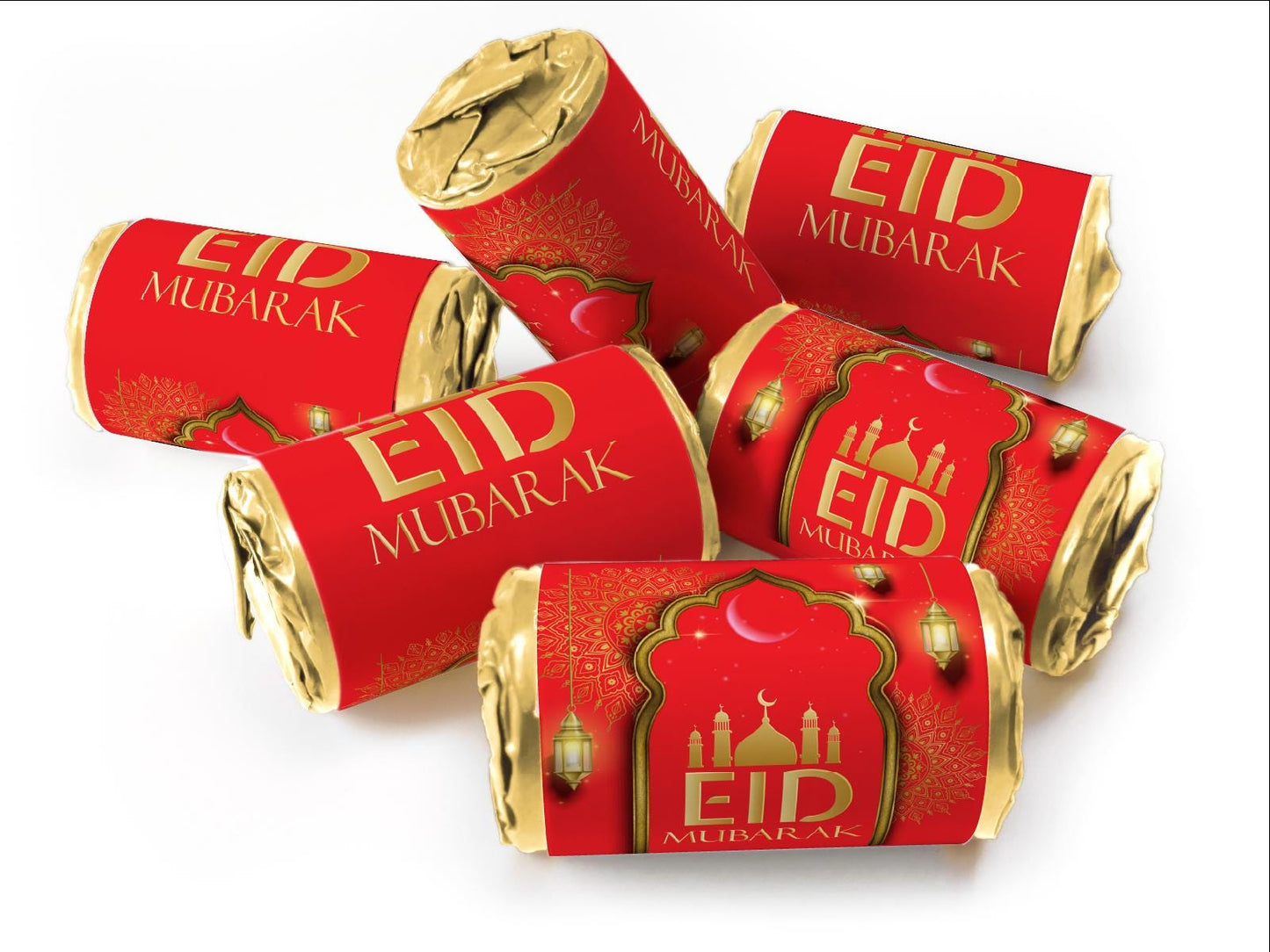 EID Sweets - EID Gifts - Favors - Love Heart Sweets with Inner Foil choices - Red V3