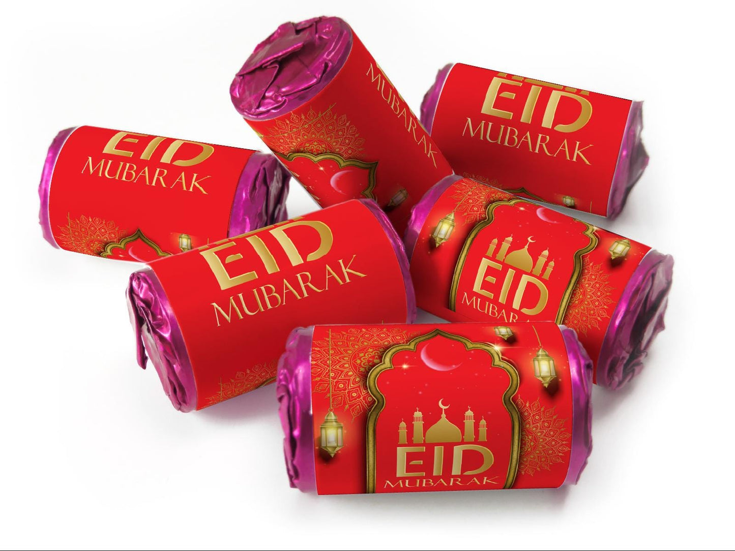 EID Sweets - EID Gifts - Favors - Love Heart Sweets with Inner Foil choices - Red V3