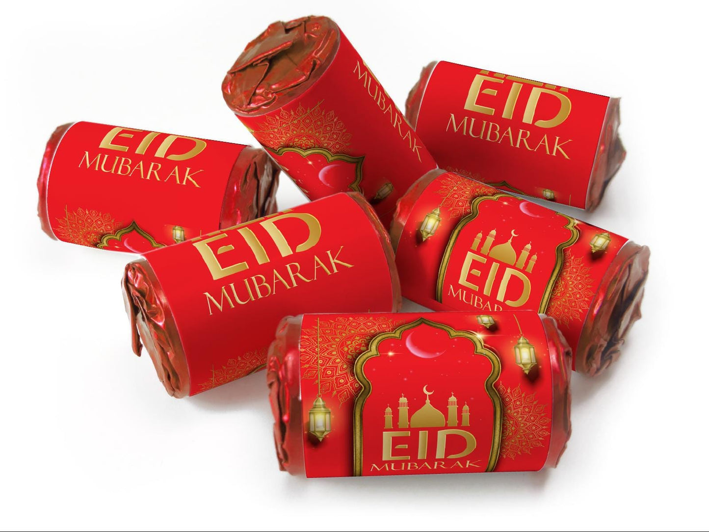 EID Sweets - EID Gifts - Favors - Love Heart Sweets with Inner Foil choices - Red V3